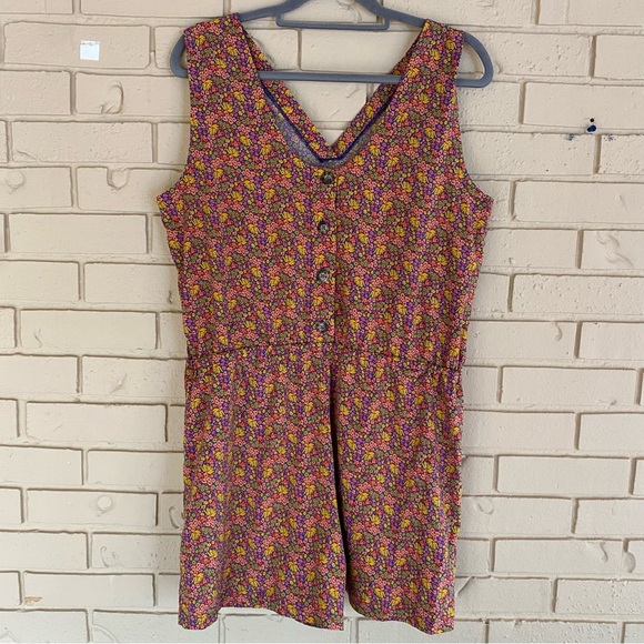 Toad & Co Sunkissed Liv Romper Floral Drawstring Sleeveless Travel Casual XL - Picture 6 of 13